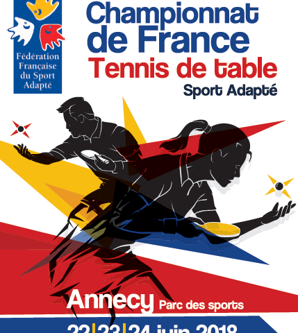Edition du Championnat de France Tennis de Table Sport Adapté à Annecy cet été!