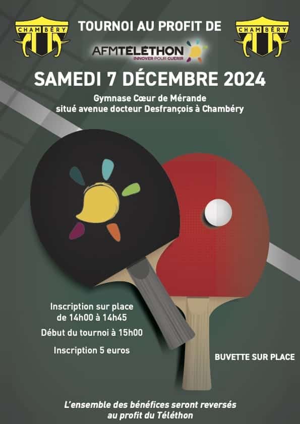 Tournoi Téléthon – Chambéry TT