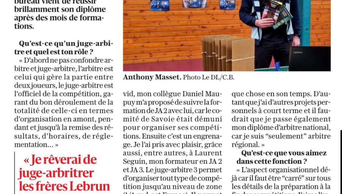 Un JA 3 en Savoie, bravo Anthony !