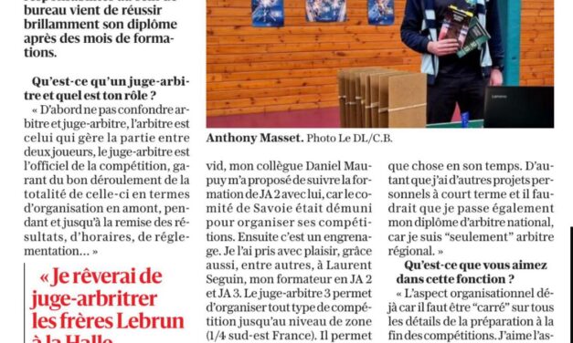 Un JA 3 en Savoie, bravo Anthony !
