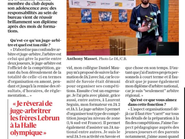 Un JA 3 en Savoie, bravo Anthony !