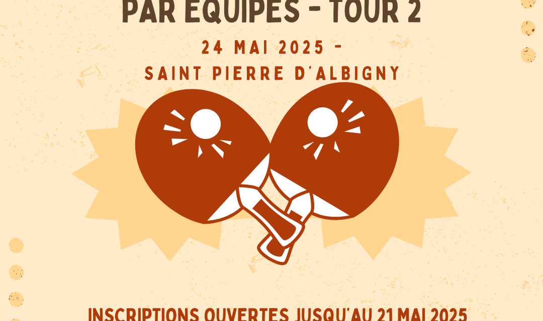 Infos Championnat Jeunes Par Equipes – Tour 2