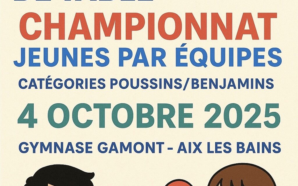 Infos Championnat Jeunes Poussins/Benjamins – Tour 1