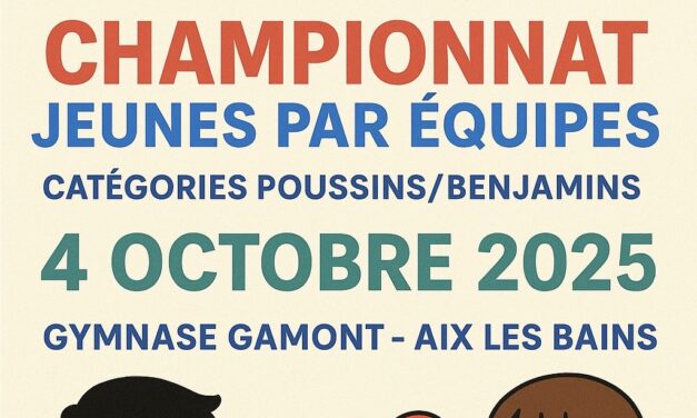 Infos Championnat Jeunes Poussins/Benjamins – Tour 1