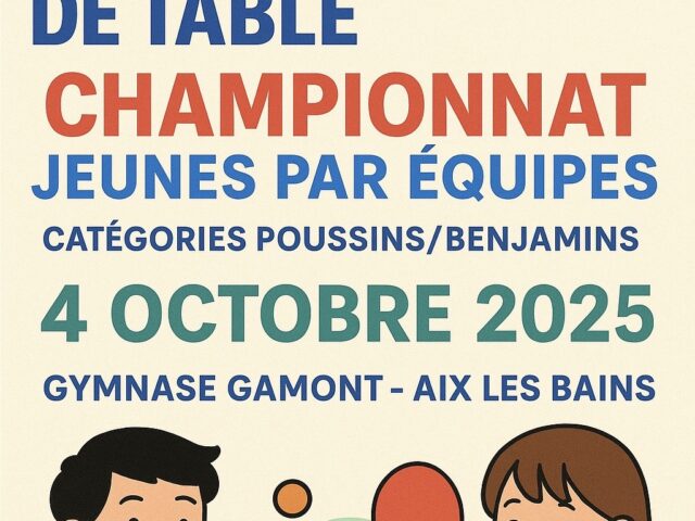 Infos Championnat Jeunes Poussins/Benjamins – Tour 1