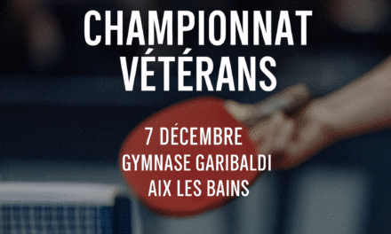 Infos Championnat Vétérans D73 – 7 Décembre Aix les Bains