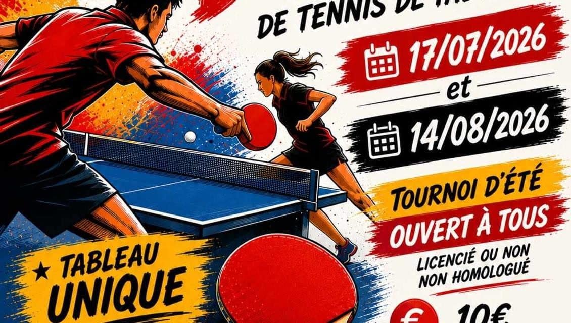 Tournois d&rsquo;été – Entente Aix Grésy TT