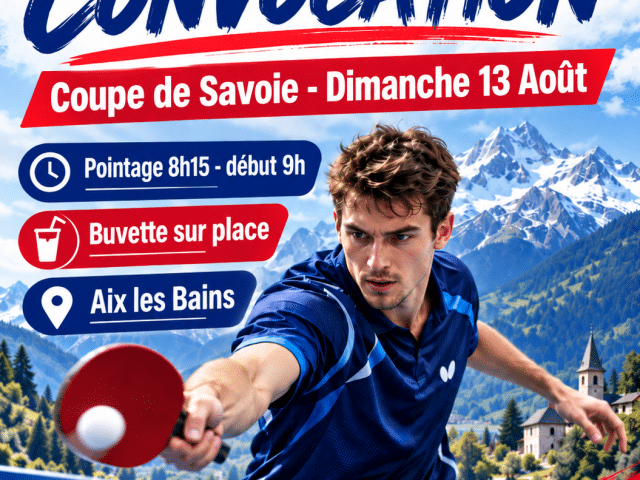 Convocation Coupe de Savoie 2026